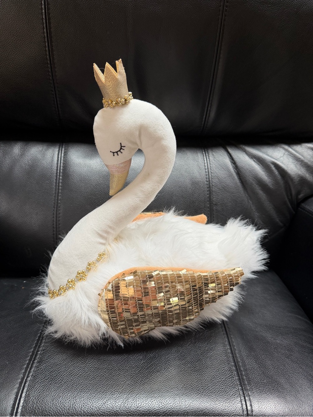 Plush Stuffed Swan by Nicole Miller Home
